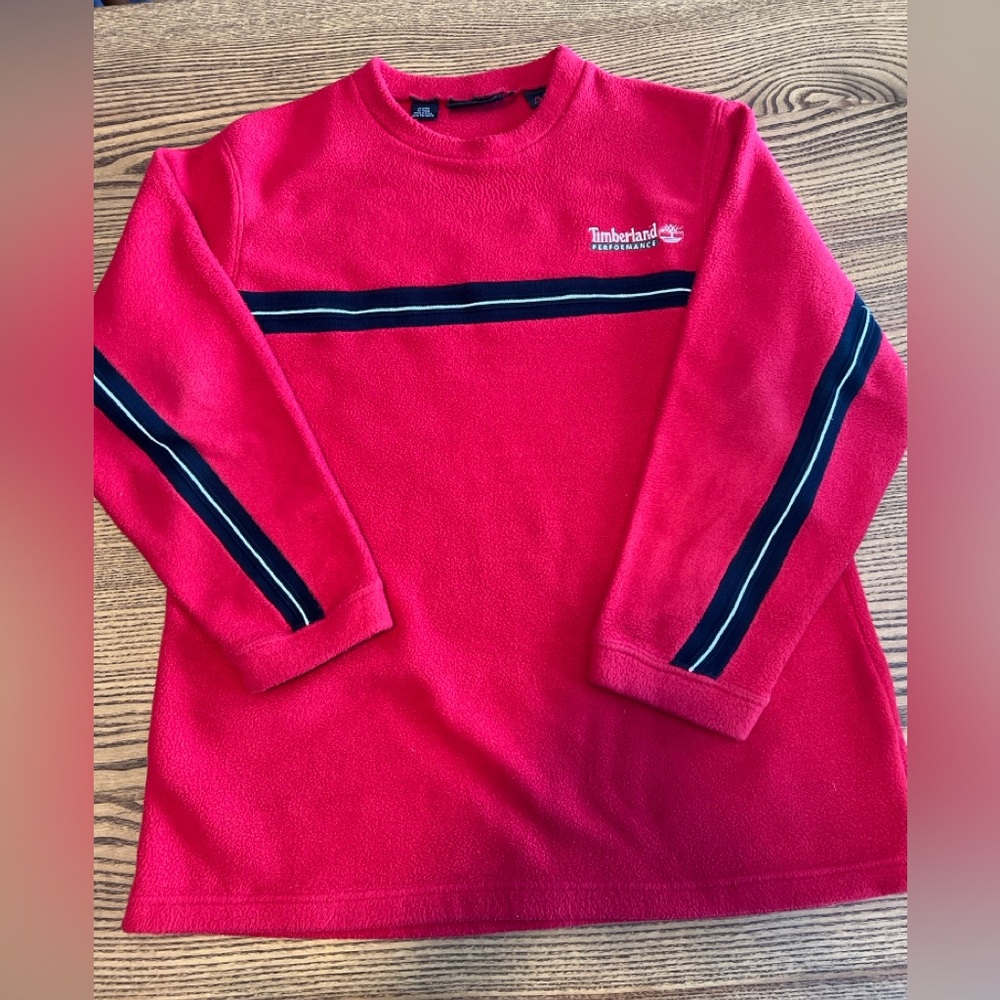 Timberland Vintage Red Sweater Fleece - Small GUC